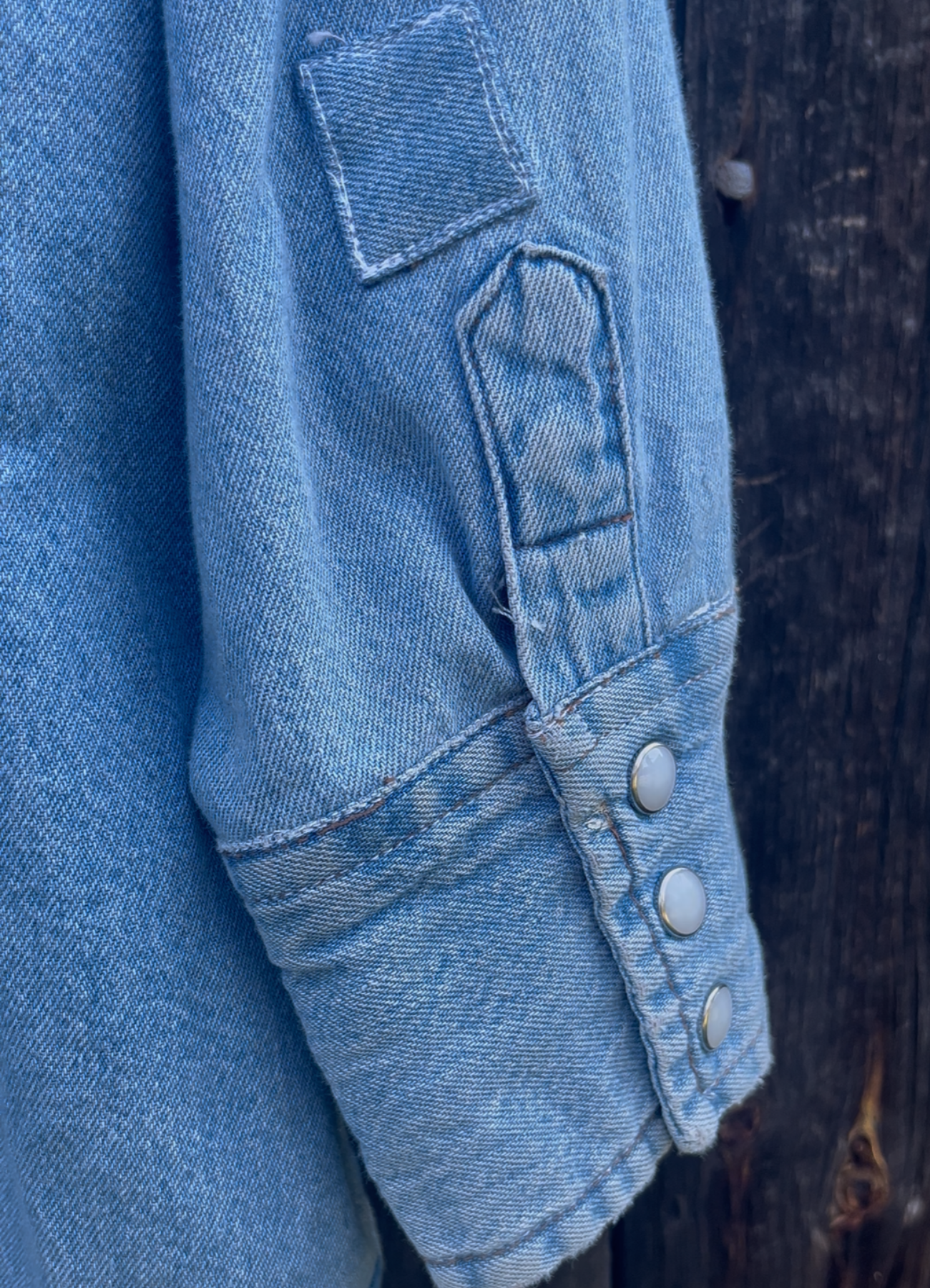 Denim Shacket Star Patch